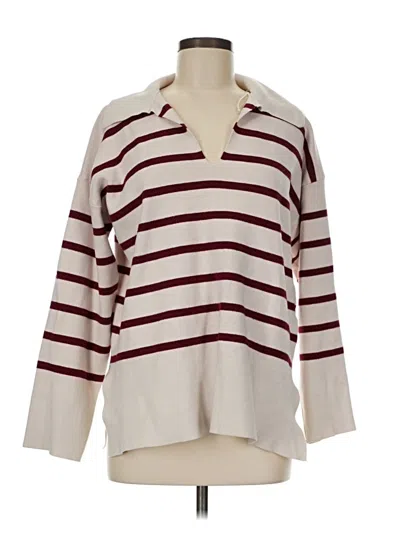 Pre-owned Zara Pullover Sweater In Burgundy
