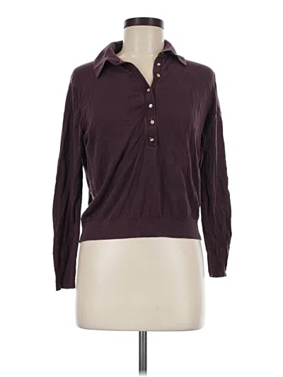 Pre-owned Zara Pullover Sweater In Burgundy