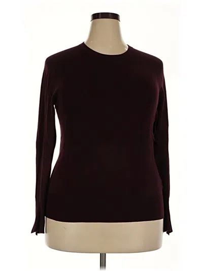 Pre-owned Zara Pullover Sweater In Burgundy