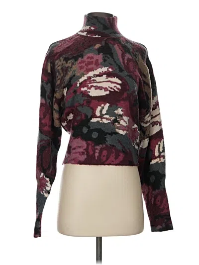Pre-owned Zara Pullover Sweater In Burgundy
