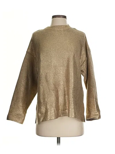Pre-owned Zara Pullover Sweater In Gold
