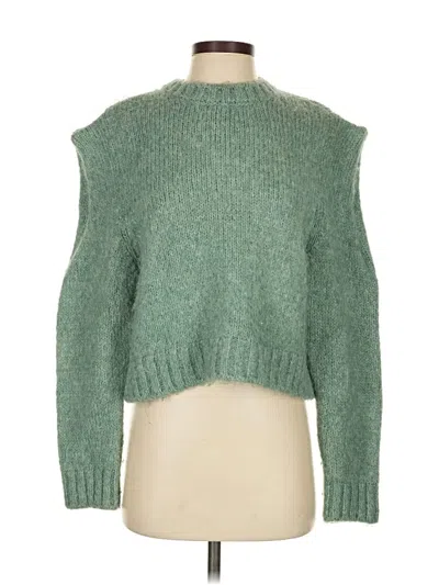Pre-owned Zara Pullover Sweater In Green