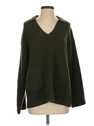 Pre-owned Zara Pullover Sweater In Green