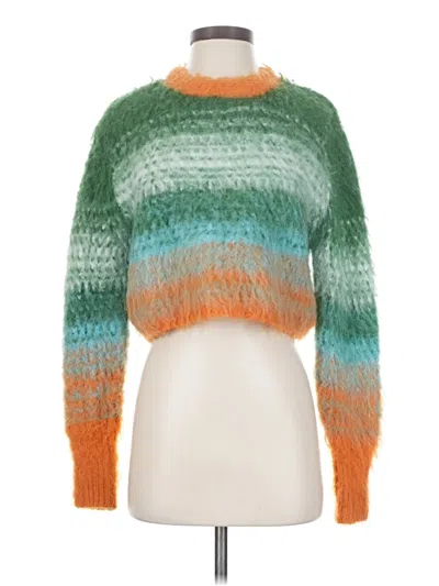 Pre-owned Zara Pullover Sweater In Green