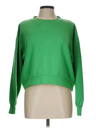 Pre-owned Zara Pullover Sweater In Green