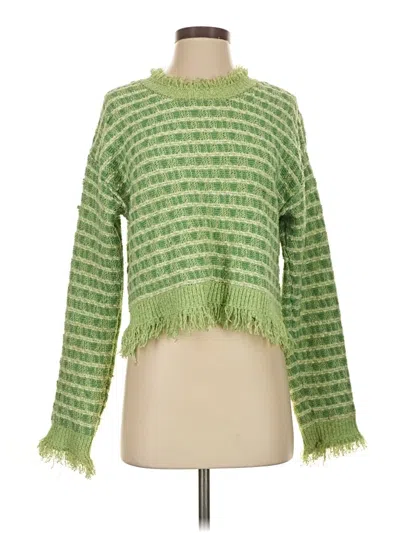 Pre-owned Zara Pullover Sweater In Green
