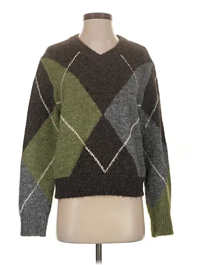 Pre-owned Zara Pullover Sweater In Green