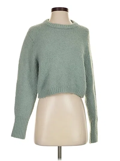 Pre-owned Zara Pullover Sweater In Green