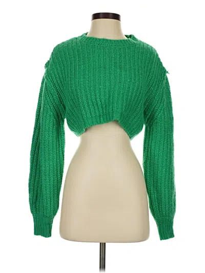 Pre-owned Zara Pullover Sweater In Green
