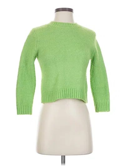 Pre-owned Zara Pullover Sweater In Green