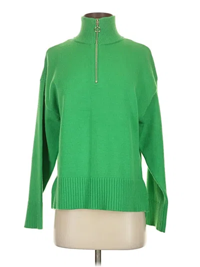 Pre-owned Zara Pullover Sweater In Green