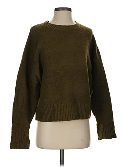 Pre-owned Zara Pullover Sweater In Green