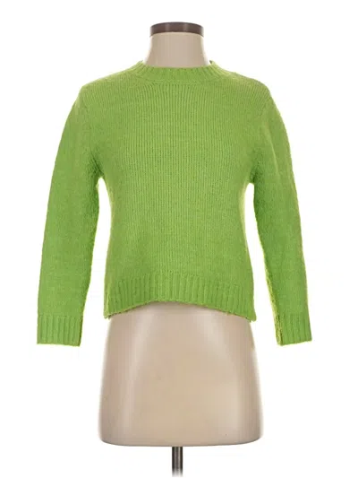 Pre-owned Zara Pullover Sweater In Green