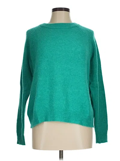 Pre-owned Zara Pullover Sweater In Green