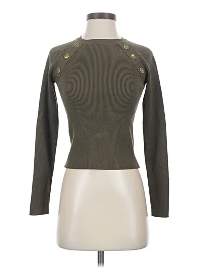 Pre-owned Zara Pullover Sweater In Green