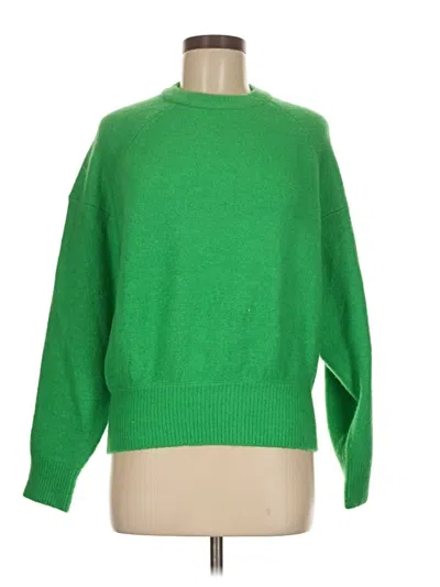 Pre-owned Zara Pullover Sweater In Green