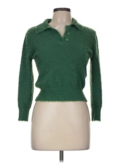 Pre-owned Zara Pullover Sweater In Green
