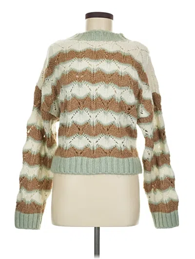 Pre-owned Zara Pullover Sweater In Green