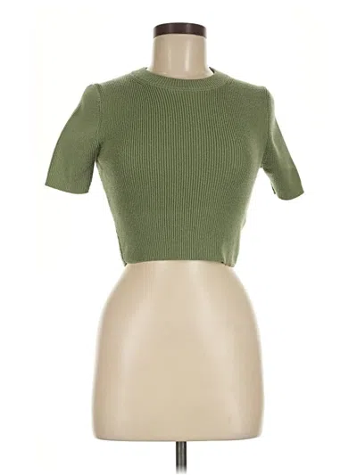 Pre-owned Zara Pullover Sweater In Green