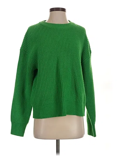 Pre-owned Zara Pullover Sweater In Green