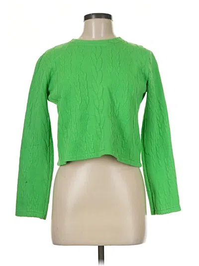 Pre-owned Zara Pullover Sweater In Green