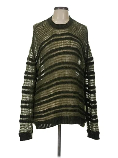 Pre-owned Zara Pullover Sweater In Green