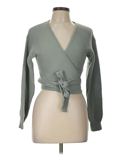 Pre-owned Zara Pullover Sweater In Green