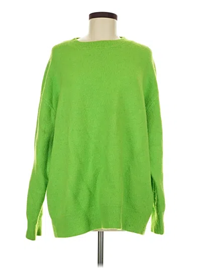 Pre-owned Zara Pullover Sweater In Green