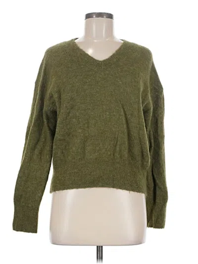 Pre-owned Zara Pullover Sweater In Green