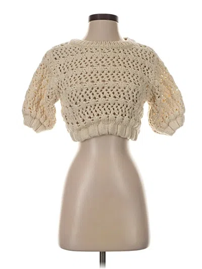 Pre-owned Zara Pullover Sweater In Ivory