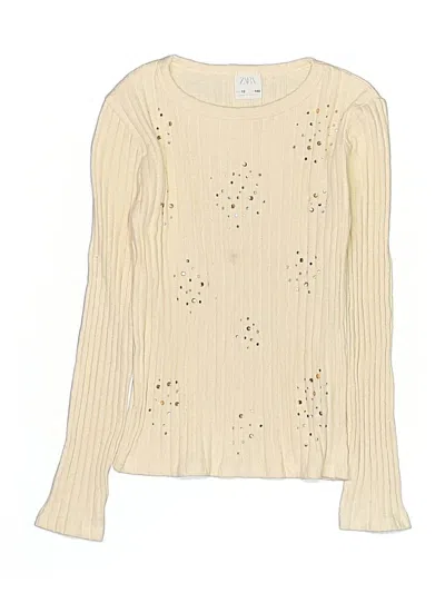 Pre-owned Zara Kids' Pullover Sweater In Ivory