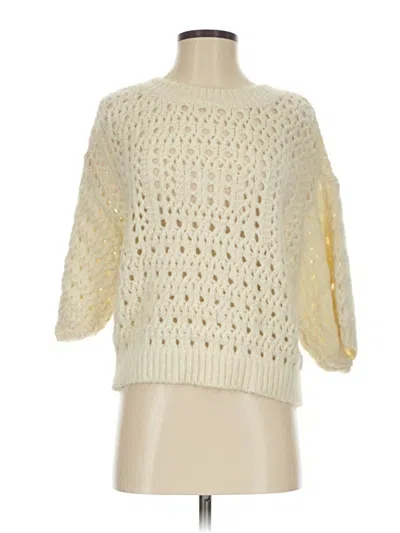 Pre-owned Zara Pullover Sweater In Ivory