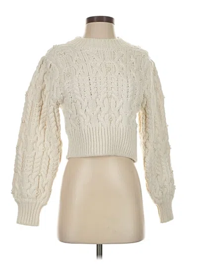 Pre-owned Zara Pullover Sweater In Ivory