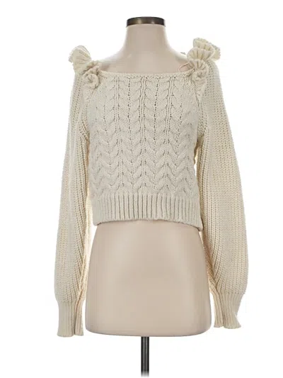 Pre-owned Zara Pullover Sweater In Ivory