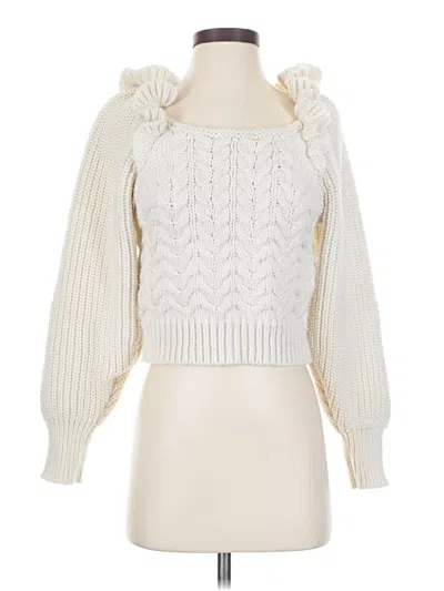Pre-owned Zara Pullover Sweater In Ivory