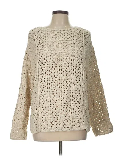 Pre-owned Zara Pullover Sweater In Ivory