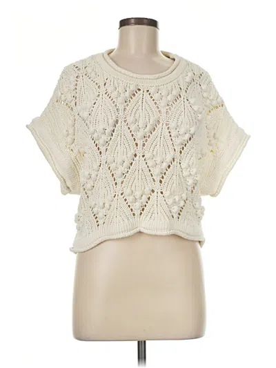 Pre-owned Zara Pullover Sweater In Ivory