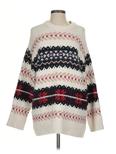Pre-owned Zara Pullover Sweater In Ivory