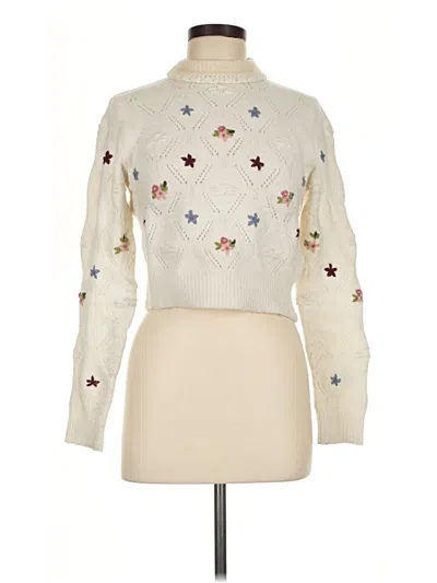 Pre-owned Zara Pullover Sweater In Ivory
