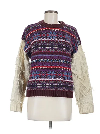 Pre-owned Zara Pullover Sweater In Purple