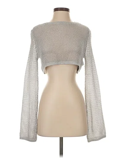 Pre-owned Zara Pullover Sweater In Silver