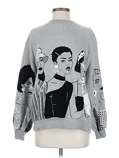 Pre-owned Zara Pullover Sweater In Silver