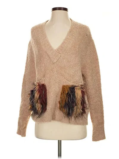 Pre-owned Zara Pullover Sweater In Tan