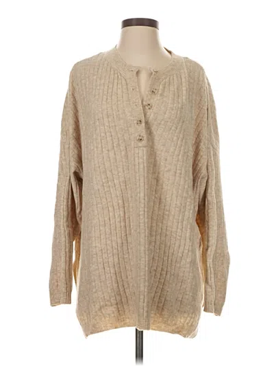 Pre-owned Zara Pullover Sweater In Tan