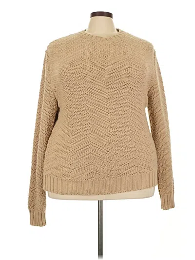 Pre-owned Zara Pullover Sweater In Tan