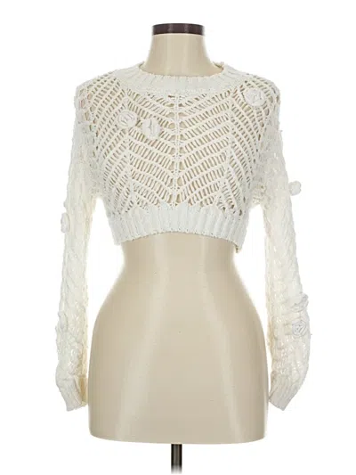 Pre-owned Zara Pullover Sweater In White