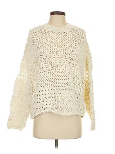Pre-owned Zara Pullover Sweater In White