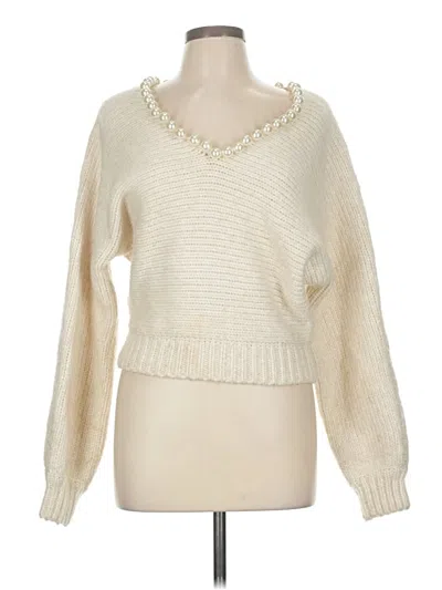 Pre-owned Zara Pullover Sweater In White