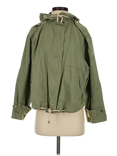 Pre-owned Zara Raincoat In Green