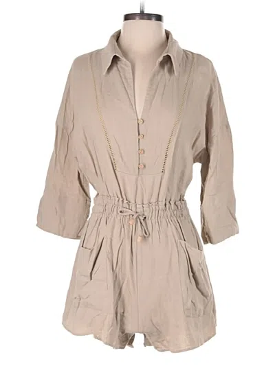 Pre-owned Zara Romper In Brown